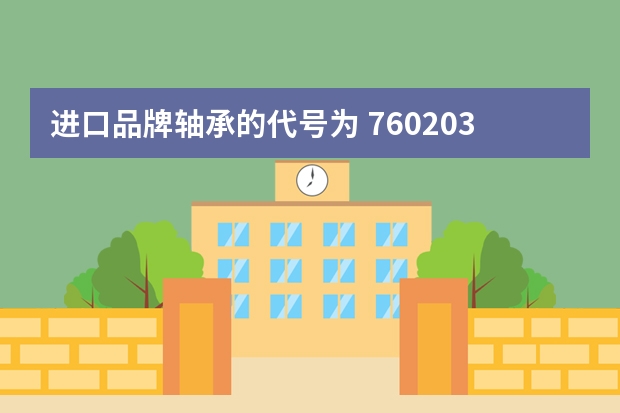 进口品牌轴承的代号为 7602030轴承与760206轴承什么区别？？