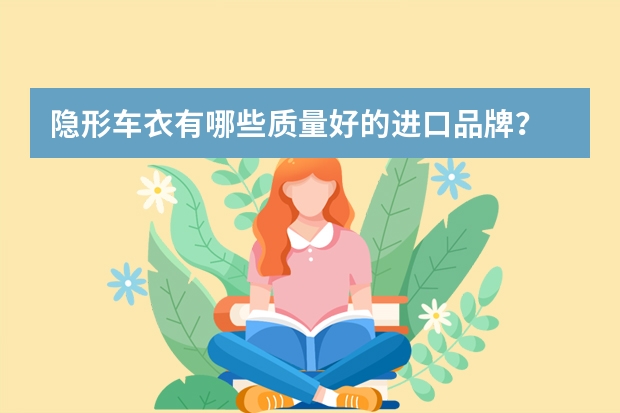 隐形车衣有哪些质量好的进口品牌？