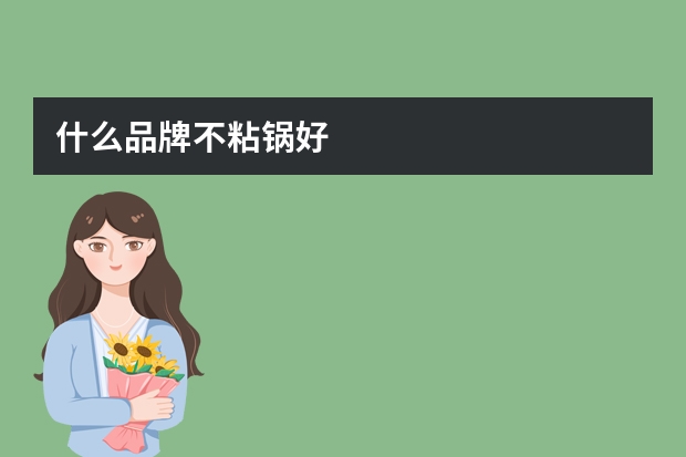 什么品牌不粘锅好