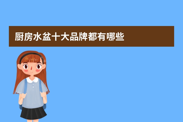 厨房水盆十大品牌都有哪些
