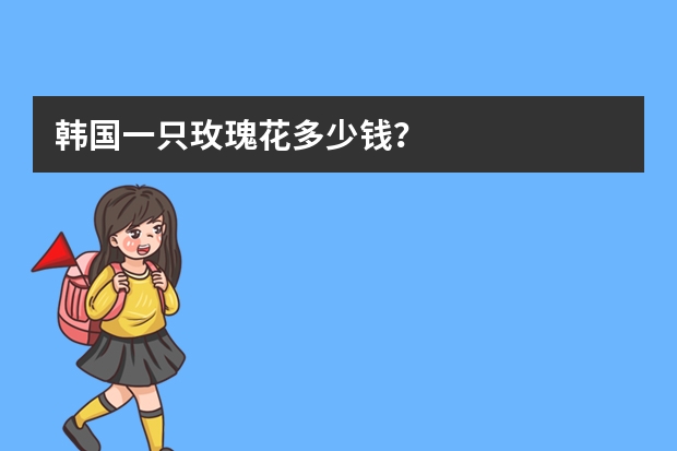 韩国一只玫瑰花多少钱？