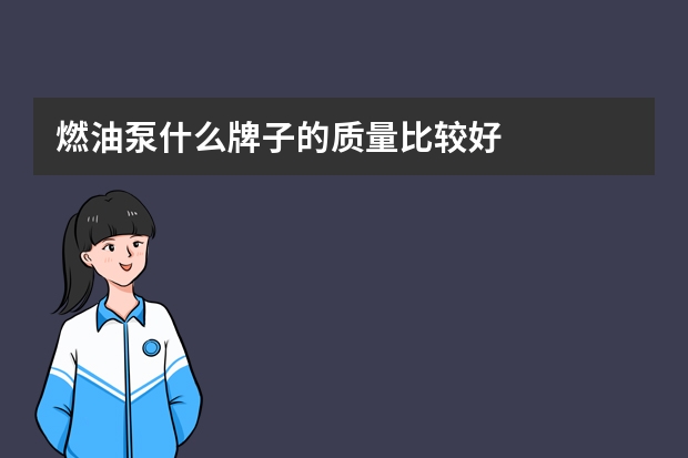燃油泵什么牌子的质量比较好