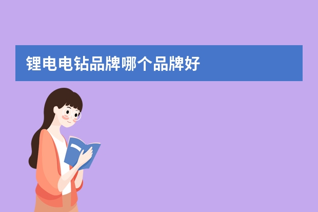 锂电电钻品牌哪个品牌好