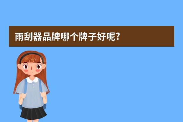 雨刮器品牌哪个牌子好呢?