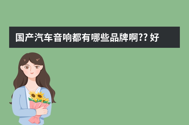 国产汽车音响都有哪些品牌啊?? 好一点的品牌有哪些啊?? 适合听DJ的有哪些?? 适合听人声的有哪些??