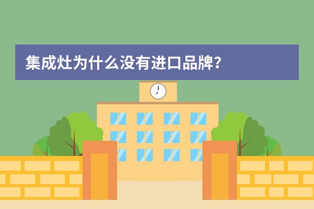 集成灶为什么没有进口品牌？