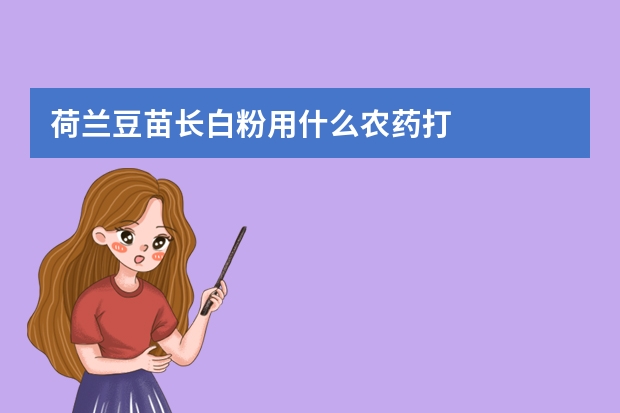荷兰豆苗长白粉用什么农药打