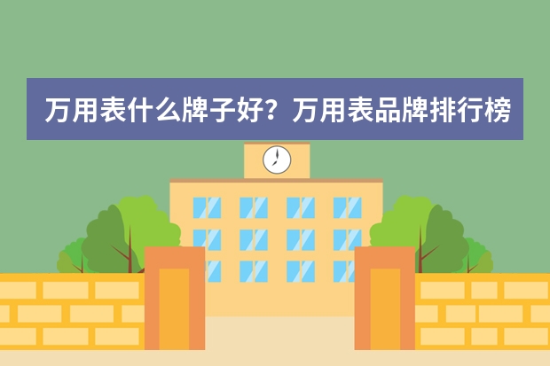 万用表什么牌子好?万用表品牌排行榜