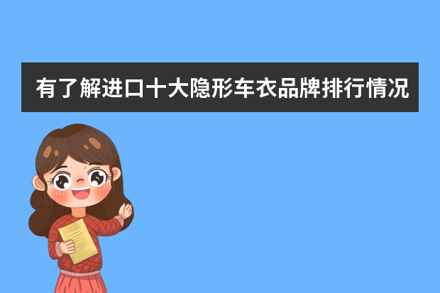有了解进口十大隐形车衣品牌排行情况的吗