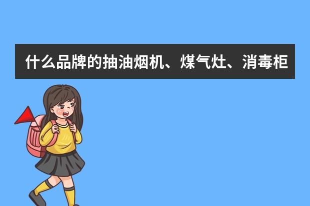 什么品牌的抽油烟机、煤气灶、消毒柜、洗衣机最好？
